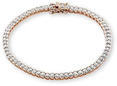 s.Oliver Damen-Armband 925 Silber teilvergoldet Zirkonia transparent 18 cm - 508995