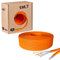 HB-DIGITAL 50m CAT 7 Netzwerkkabel LAN Kabel Verlegekabel Ethernet Installationskabel 10 Gbit/s AWG23 S/FTP - GHMT Zertifiziert - reines Kupfer LSZH BauPVO Klasse Cca Datenkabel Duplex - Orange