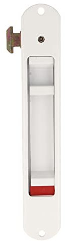 amig - Serratura da infilare per finestre e porte scorrevoli in alluminio mod.3800, serratura a gancio da incasso, finitura alluminio in bianco