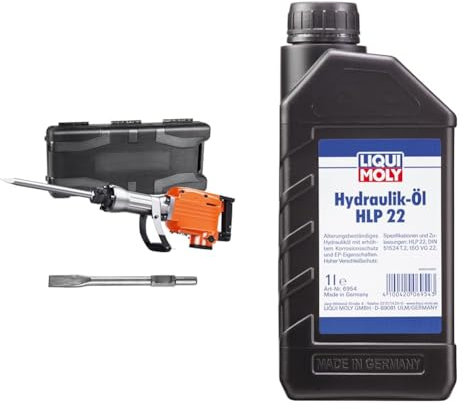 VEVOR Martillo de Demolición 2200W 66J 1350BPM Martillo Eléctrico con Cable 1-1/8 & LIQUI MOLY Aceite hidráulico HLP 22 | 1 L | Aceite de engranajes | Aceite hidráulico | 6954