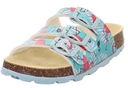 Superfit Fussbettpantoffel, Sandali Bambine e Ragazze, Turquoise Pink 7510, 40 EU