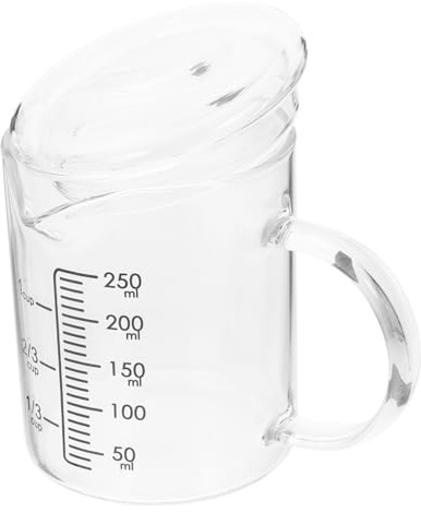 MAGICLULU Tasse à Mesurer Graduée Verre Avec Poignée Pour Pâtisserie Et Usage Domestique Gobelet à Couvercle Pour Cuisine