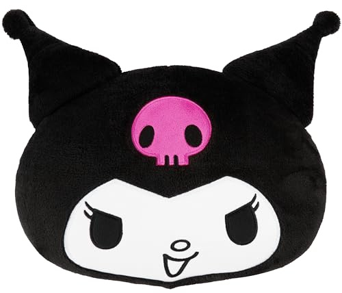 Get Trend Kuromi Cojin Decorativo 3D, Cojines Abrazar Sofá Cama, Peluche Kawaii Almohada para Niños Adolescentes Mujeres, Regalos Anime (Negro Kuromi, L31.5 x W28)