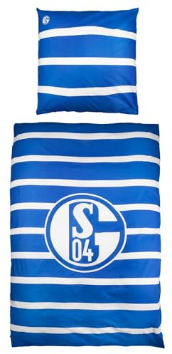 FC Schalke 04 Bettwäsche Streifen 135x200+80x80
