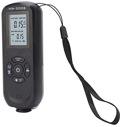 Haofy Testeur de Profondeur de Revêtement, Affichage Haute Définition, Jauge D'épaisseur de Peinture pour le Traitement Mécanique (BLACK)