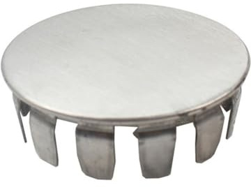 Auratrove Copertura per foro del lavello in acciaio inossidabile, inserto per piastra da 35 mm, tappo decorativo resistente alla ruggine per fori standard in argento