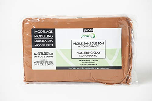 pebeo Modelliermasse Selbsttrocknend 1,5 KG Rot - Lufttrocknender Ton - Modellieren, Formen und Töpfern - Soft Clay - Selbsthärtender Roter Ton ohne Brennen - 1,5 kg Farbe Rot, 766301