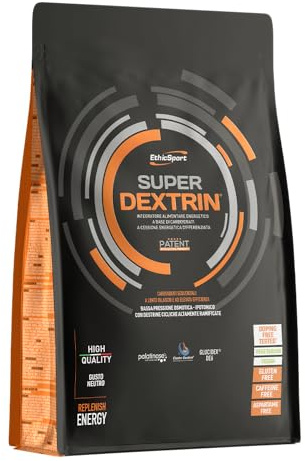 Super Dextrin EthicSport - Carboidrati con ciclodestrine, Palatinose e maltodestrine a rilascio differenziato - Energia costante per ciclismo running endurance - Gusto neutro, 700 g