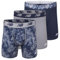 New Balance Men's 6 Boxer Brief Trunk Underpants Fly Front with Pouch, 3-Pack, Print/Steel/Pigment, XX-Large