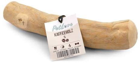 PetLove Kaffeeholz für Hunde • Kauholz Hund als Hundespielzeug & Zahnpflege • Holzknochen für Hund • Ohne Koffein • Größe: S • Für Welpen & kleine Hunde