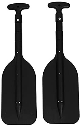 Lodokdre Lot de 2 pagaies télescopiques en plastique pour bateau - Rame pliable pour jet et canoë