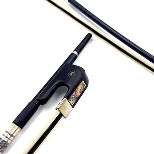 Students Violin Bow 1 St Stark Upprätt Kontrabassbåge, Kolfiber, Vit Och Svart Bowhair Hästsvans