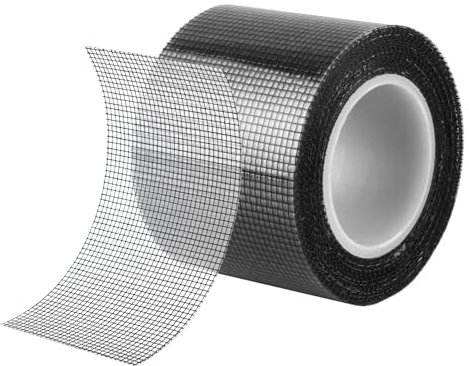 Cinta Adhesiva de Reparación para Mosquiteras 50 mm x 5 m, Cinta Adhesiva Mosquitera de Fibra de Vidrio para Reparar Mosquiteros, Fuerte Autoadhesiva, Mosquiteras para Puertas y Ventanas