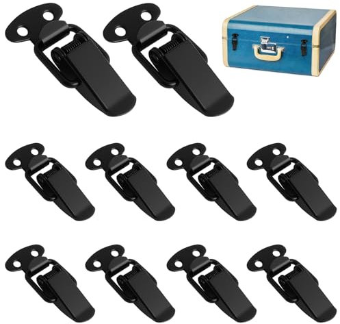 10 chiusure a leva, in acciaio inox, chiusura a leva, chiusura a scatto per cassetta degli attrezzi, armadio, case, fai da te, chiusura per mobili, chiusura a leva, 50 x 20 mm