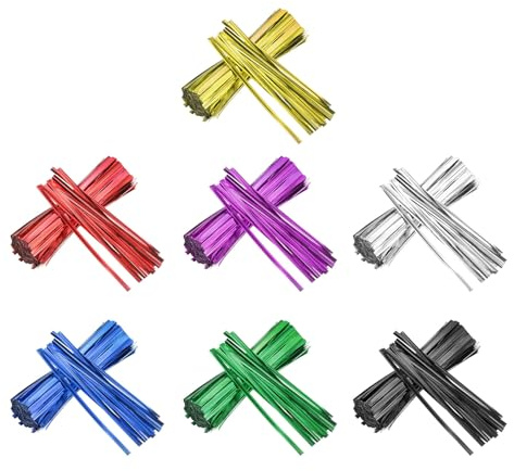 sourcing map Lot de 700 attaches torsadées réutilisables de 10,2 cm et 0,4 cm pour attacher du pain, des sacs de bonbons, des fils de paquet, multicolores