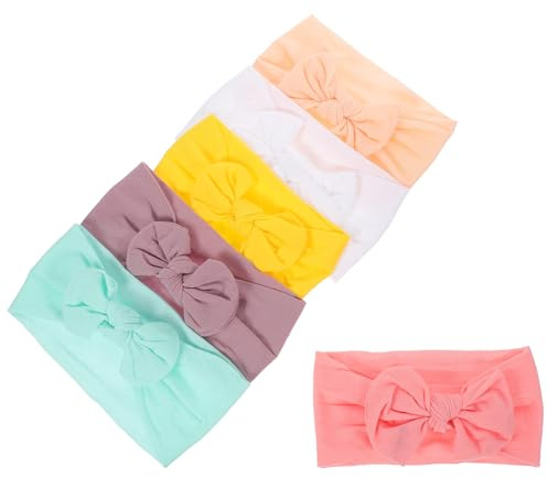 Fascia per Neonata Fiocco Elastica 6 Pezzi in Nylon