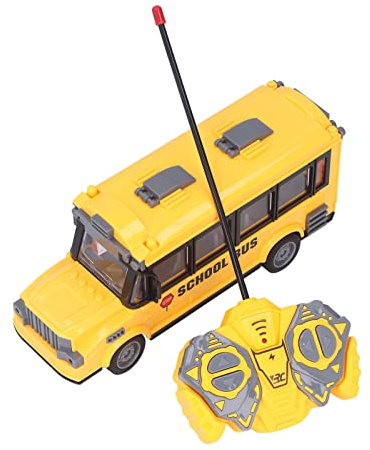 BSTCAR Juguete de Autobús Escolar RC con Luz, Coche RC a Escala 1:30, Autobús Escolar con Control Remoto, Vehículo de Juego para Niños, Juguete Modelo para Niños