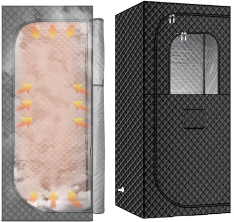 Sauna Con Telecomando, Sauna Con Timer 1200w, Tenda Sauna Portatile, 2l Steamer, Sauna Corpo Intero, Sedia Pieghevole, Sauna Rilassante Muscolare, Kit Completo per Casa(90cm(35.4in))