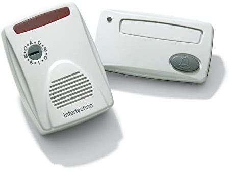 Intertechno ML-7100 Funk-Gong Set mit rotem Blinklicht