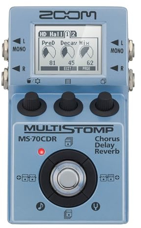 Zoom Zoom ZMS70CDR MS-70CDR MultiStomp Chorus/Delay/Reverb Pedal Tappo per orecchie 6 Centimeters Nero (Black)