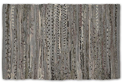 DII Chindi Home Collection Handwoven Multicolor Area Rag Run, 20x31.5, Gray