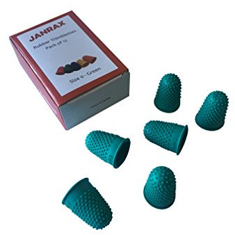 12 Stück grün Nr. 0 Gummi Fingerhüte Fingerhut – Kleine Finger Zapfen