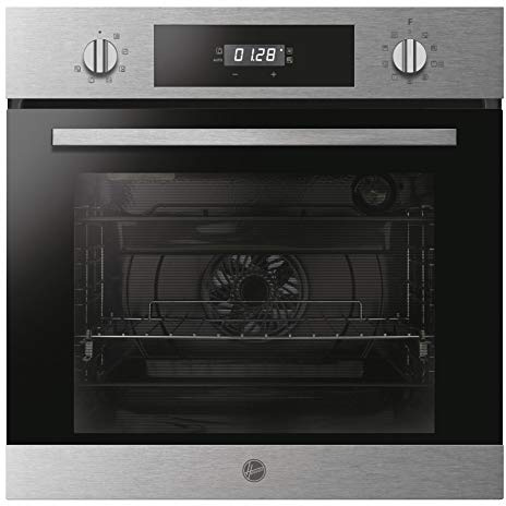 Hoover H-Oven 300 HOC3BF5558IN Built-In Electric Single Oven, Pyrolytic Self Cleaning, Stainless Steel 60cm