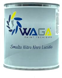 Waga Paint Tecniques - Esmalte Nitro negro brillante 750 ml Pintura Coche para barnizar llantas de aleación antiarañazos
