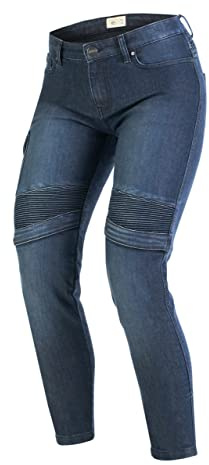 BROGER Ohio Lady Jeans de Moto Forro de Fibra aramida SAS-Tec Protección de Las Rodillas y la Cadera Elementos Reflectantes Tapered Fit