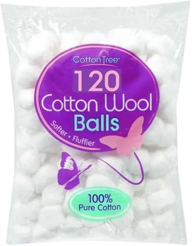 Cotton Tree 100 Percent Pure Cotton, Super Soft, Pack of 120