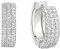 Zeeme Basic Damen Klappcreolen 925/- Sterling Silber 1,6cm Glänzend Zirkonia weiß 064210010