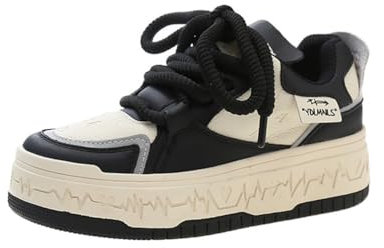 SUCHETA Chaussures à Fond épais pour Les Femmes Patchwork Couleur Muffin Plaque Chaussures à Fond épais Éclair Mode Chaussures Augmentation de la Hauteur Cent Chaussures pour Les Femmes