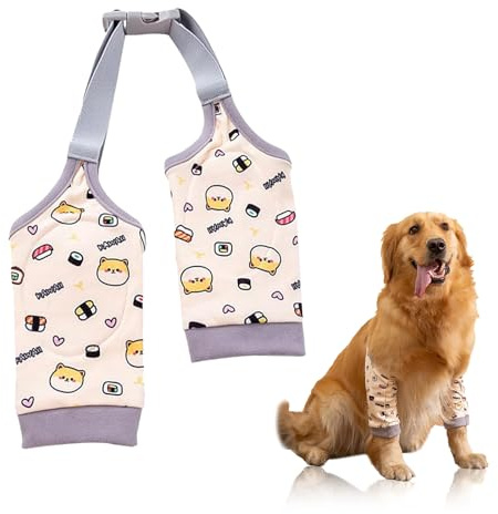 KUBDPQOR Coudière pour Chien, 1 Paire Coudière pour Chien Recovery, Protège-Jambes pour Chien, Bandage pour coude de Chien pour Chiens de Moyenne et Grande Taille(2XL)