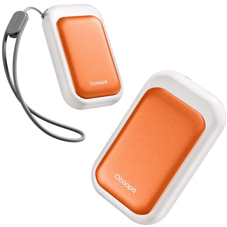 OCOOPA Magnetiska handvärmare uppladdningsbara 2-pack, ultratunn elektrisk handvärmare handvärmare för handske/ficka, 3 inställningar, UL-certifierade vinternödvändigheter för handväska Raynauds, män