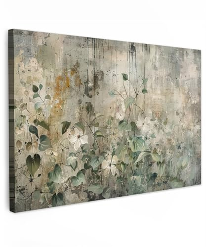 MuchoWow© Cuadros Decoracion Salon Modernos 90x60 cm para Dormitorios Cuadro Decorativos de Salon Lienzos Decorativo Pared Decoracion Lienzo Modernos Flores - Follaje - Abstracto - Moderno