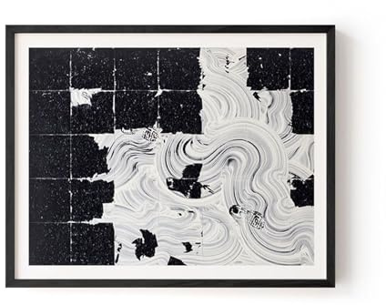 Hanging Meter Cover, Circuit Breaker Box Cover, Decorative Painting of Distribution Box Fuse Box Cover, for Indoor Outdoor Breaker Hiding Panels(Black,45 * 35cm/17.7 * 13.8in)