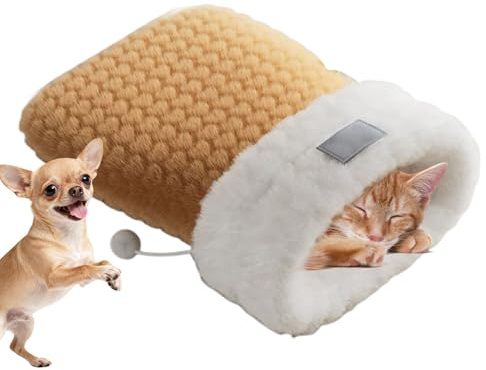 Patifirst Sac De Couchage pour Chat - Coussin Chauffant en Peluche d'hiver Sac pour Animaux, pour Chat en Peluche Douce | pour Intérieur Maison Voyage Voiture Camping Jeu Repos Câlinerie