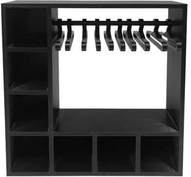 Doll Clothes Closet, 6.1×6.1×1.5Inch Multi-Grids Dolls Clothing Furniture with 10Pcs Hangers for Adults Doll Lovers