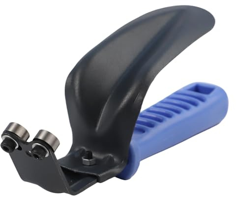 Hoppipola DB1000 - Sbavatore per lamiera, bifacciale con manico di sicurezza, in lega di acciaio da 0 a 12 mm, per smussatura e finitura