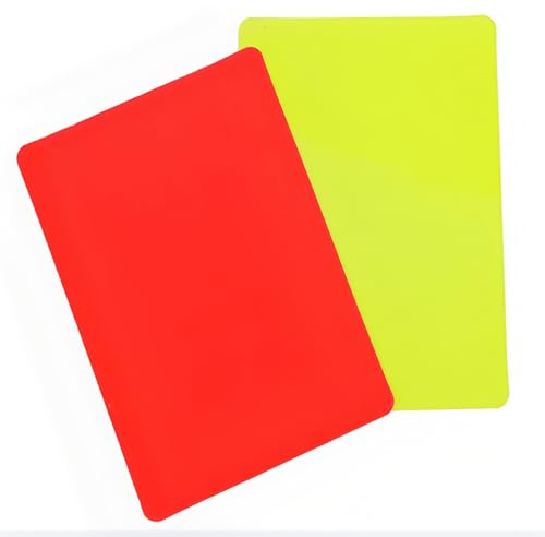 JUFYVO Referee Cards Set, 2 Pieces (1 Red & 1 Yellow) Soccer Referee Warning Cards, Sports Ejection Cards for Football Soccer Match Volleyball Rugby