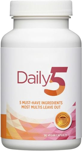 5 dagligen, multivitamin, lämplig för män och kvinnor | Stöd ben, främja ämnesomsättning, naturligt och organiskt