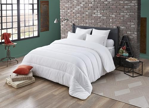 DODO 29442 Arizona Leichte Decke, aus Polyester, Weiß, weiß, 260 x 240 cm