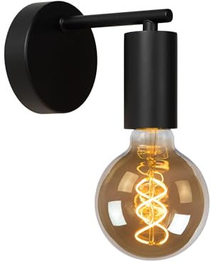 Lucide LEANNE - Lámpara de pared - 1xE27 - Negro