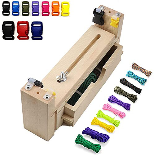 Afantti Paracord Jig Attrezzo Creatore di Braccialetti Strumento Braccialetto Maker Telaio | 10 Paracord | per Intrecciare Braccialetti
