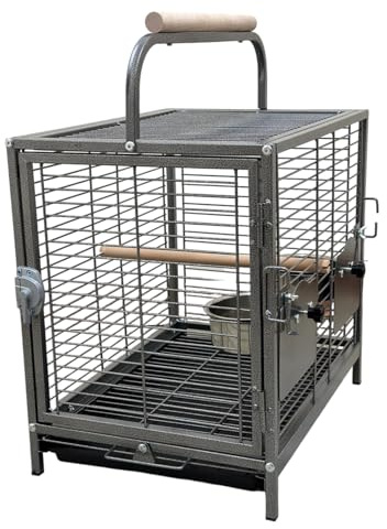 WUNDAPETS CHESTER PARROT CAGE BIRD TRAVEL CARRY CAGE AFRICAN GREY AMAZON 1919