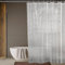 OTraki Duschvorhang Transparent 180 x 180 cm, Eva Anti Schimmel Duschrollo für Badewanne mit Kunststoffhaken und Bleiblocks, Duschvorhang Gewichte mit 3D Halbtransparent Effekt für Badewanne