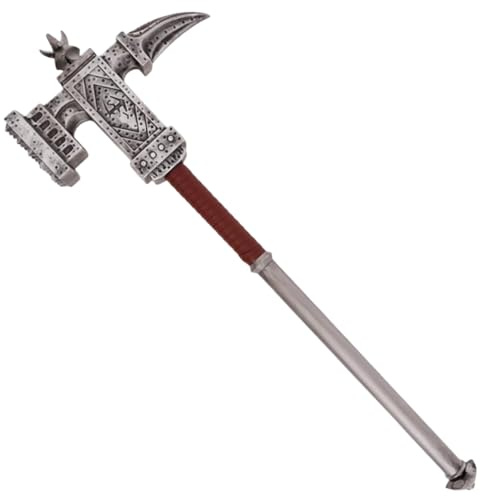 damdos Martillo de daño de arma de cosplay de Halloween, 33 pulgadas, arma de cosplay, martillo de espada para juegos de rol, regalos de cumpleaños, Martillo de daño de armas, 33inch