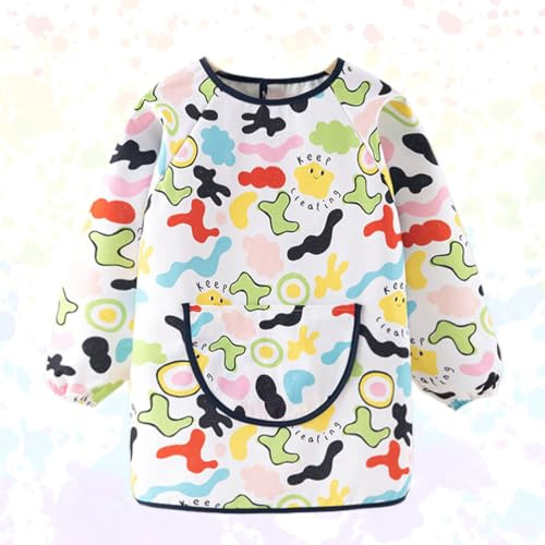 JEYORZY Tablier Peinture Enfant Imperméable, Blouse Peinture Enfant, Tabliers pour Garçon, Convient aux Enfants, pour l'Art à l'École et la Cuisine, Tabliers pour Artisanat