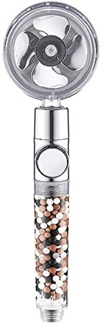 Soffione Doccia ad Alta Pressione con manopola, soffione Doccia ad angolazione Regolabile con turboventola, soffione Doccia Universale con Pulsante Pausa con Un clic