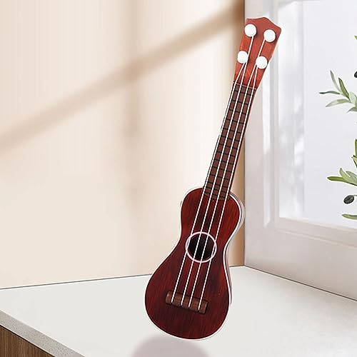 KIMISS Jouet ukulélé avec 4 Cordes – Excellent Instrument de Musique de Guitare simulé pour Débutants, Léger et Portable, Idéal pour la Musique E on (Gourde)